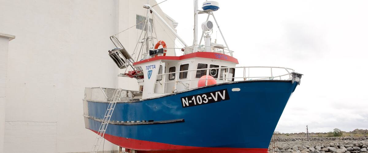 Hurtigruten Ferry Terminal Stamsund showing boating
