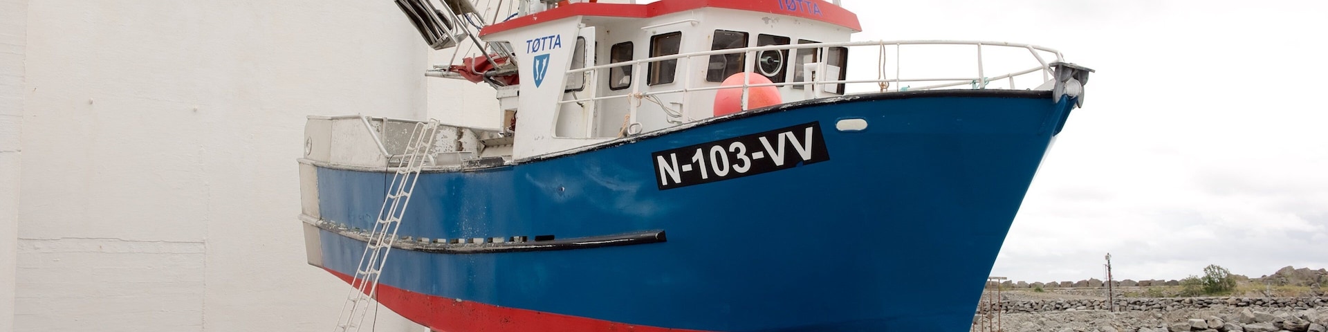Hurtigruten Ferry Terminal Stamsund showing boating