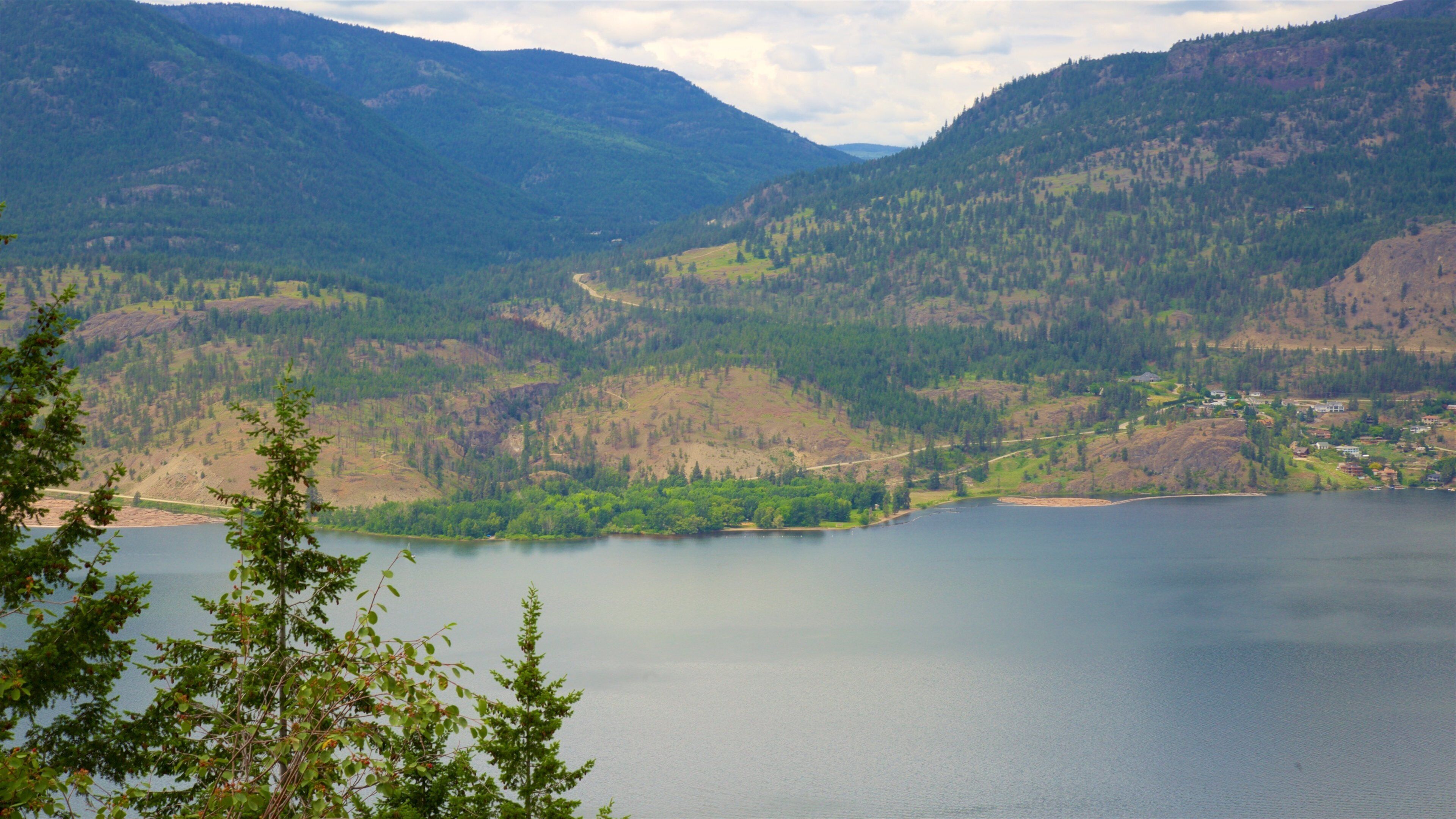 Knox Mountain Park showing a river or creek, tranquil scenes and landscape views