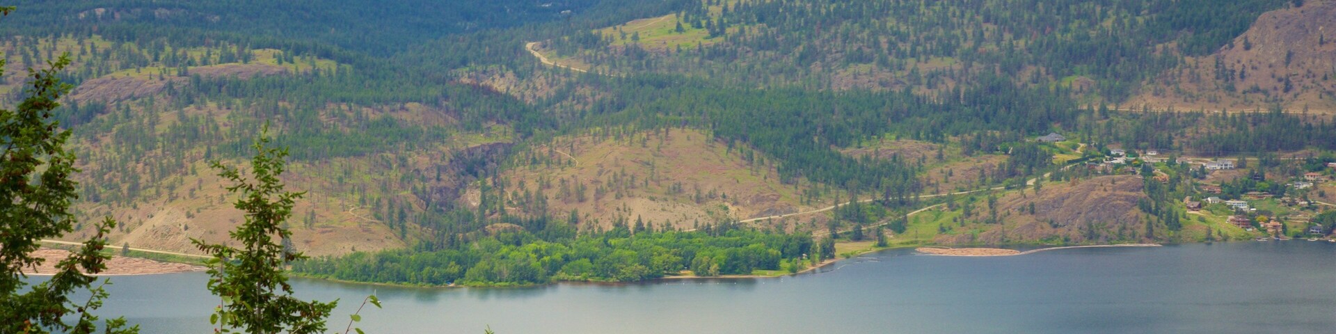 Knox Mountain Park showing a river or creek, tranquil scenes and landscape views