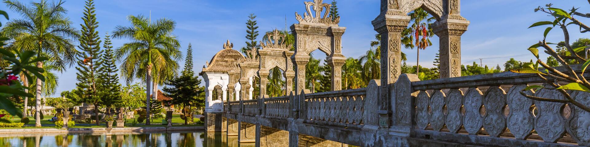 Water Palace Taman Ujung in Bali Island Indonesia