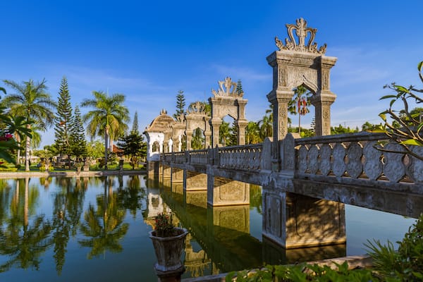 Water Palace Taman Ujung in Bali Island Indonesia