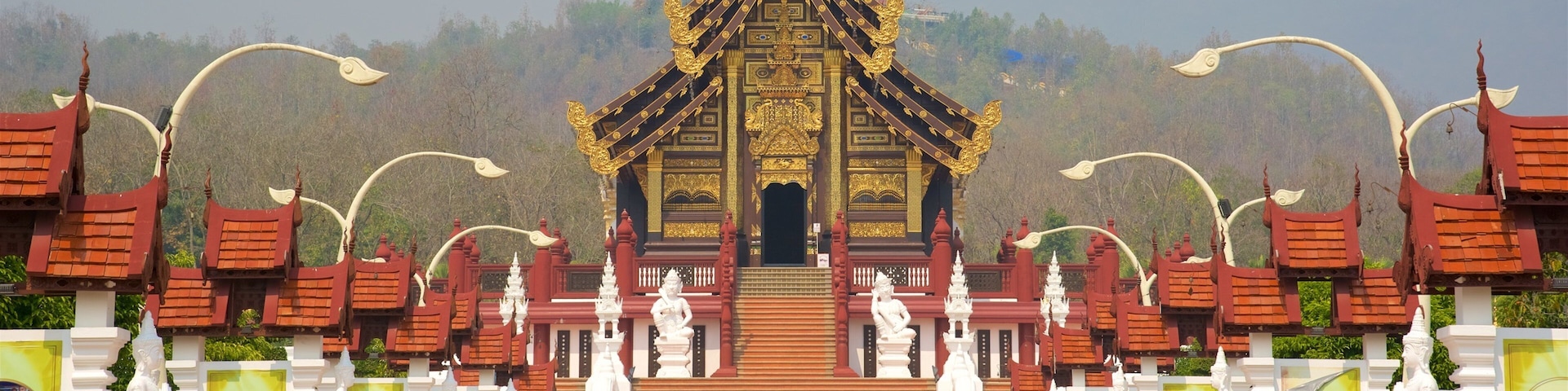 Royal Flora Ratchaphruek National Park featuring a park and a temple or place of worship