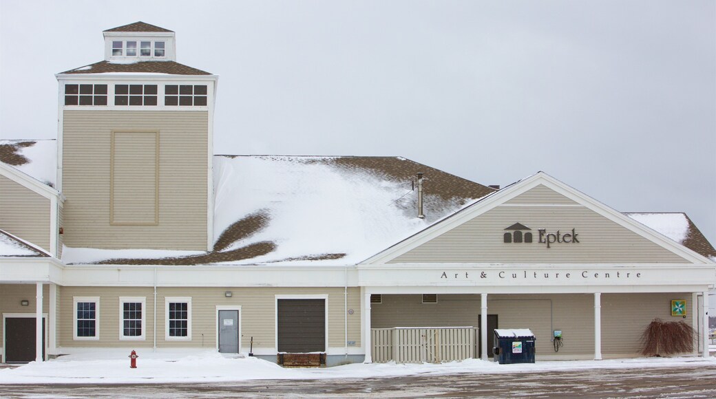 Eptek Art and Culture Centre which includes snow