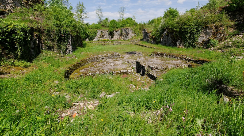 This file was uploaded with Commonist. This photograph was taken with a Nikon D300. Fort du Mont Vaudois : emplacement de 2 tourelles de 155R.