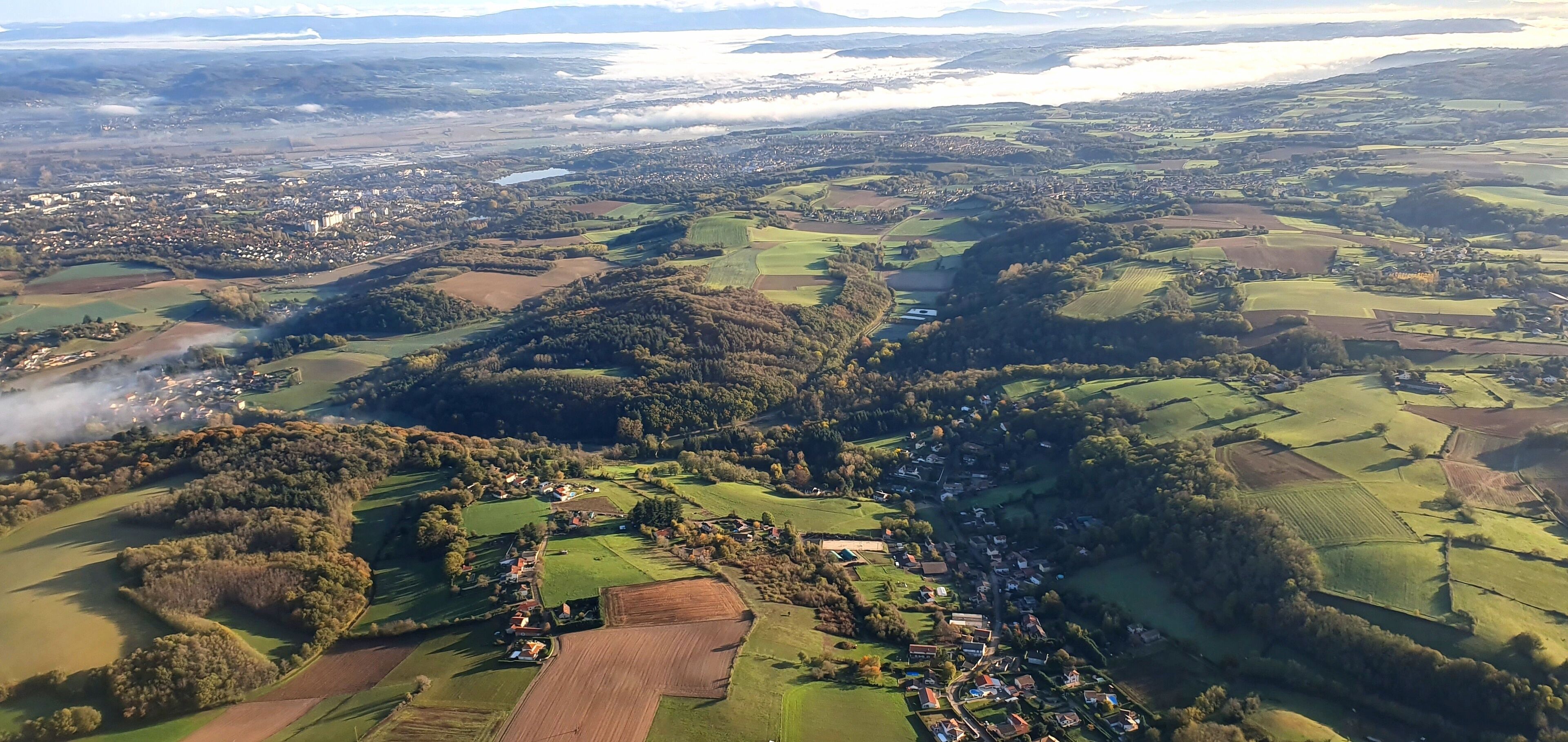 Rhône Alpes vue d'avion