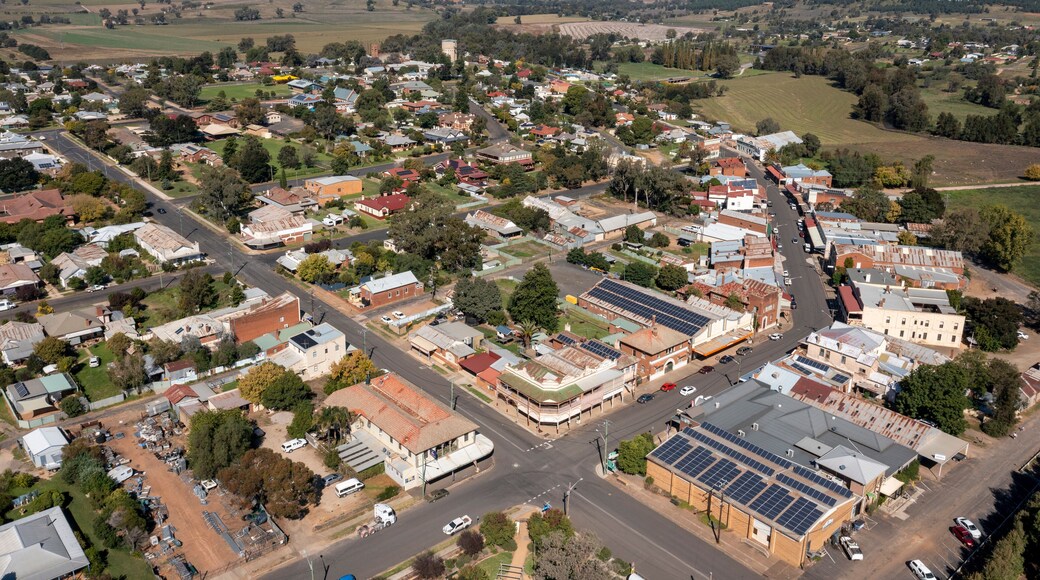 drone town Canowindra aerial New South Wales.
