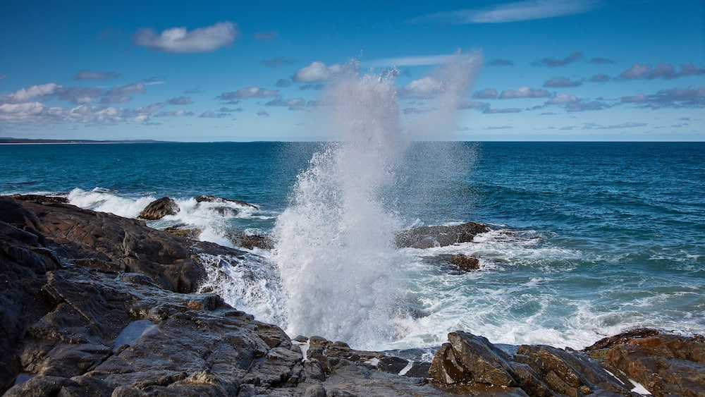 Blowhole at Falmouth, Tasmania, Australia