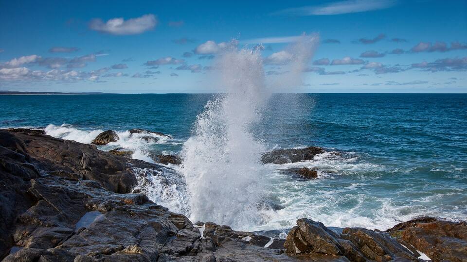 Blowhole at Falmouth, Tasmania, Australia