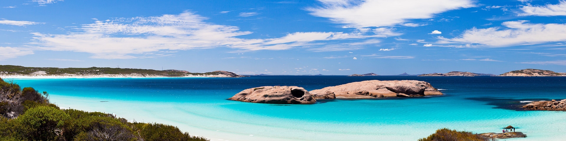 Summer coastal beach with white sands and turquoise waters