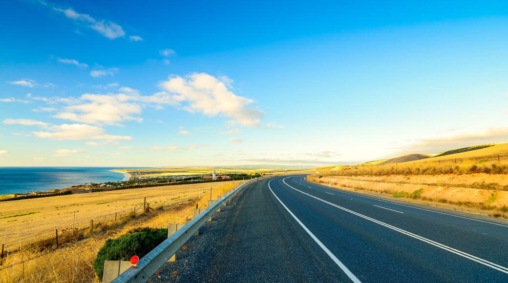 Panoramic landscape viewed from Sellicks Hill, South Australia