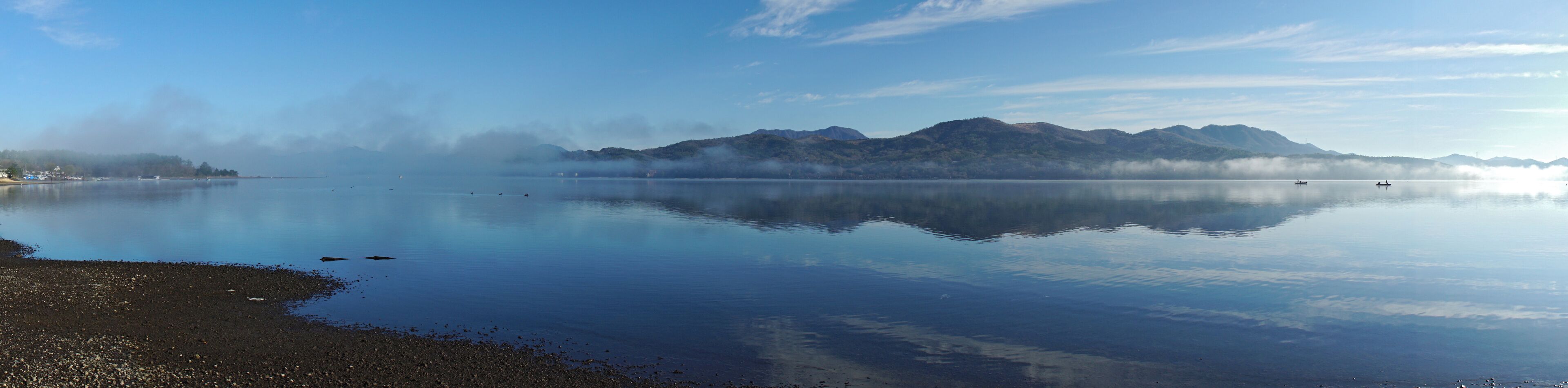 At Lake Yamanaka in Yamanakako, Yamanashi prefecture, Japan