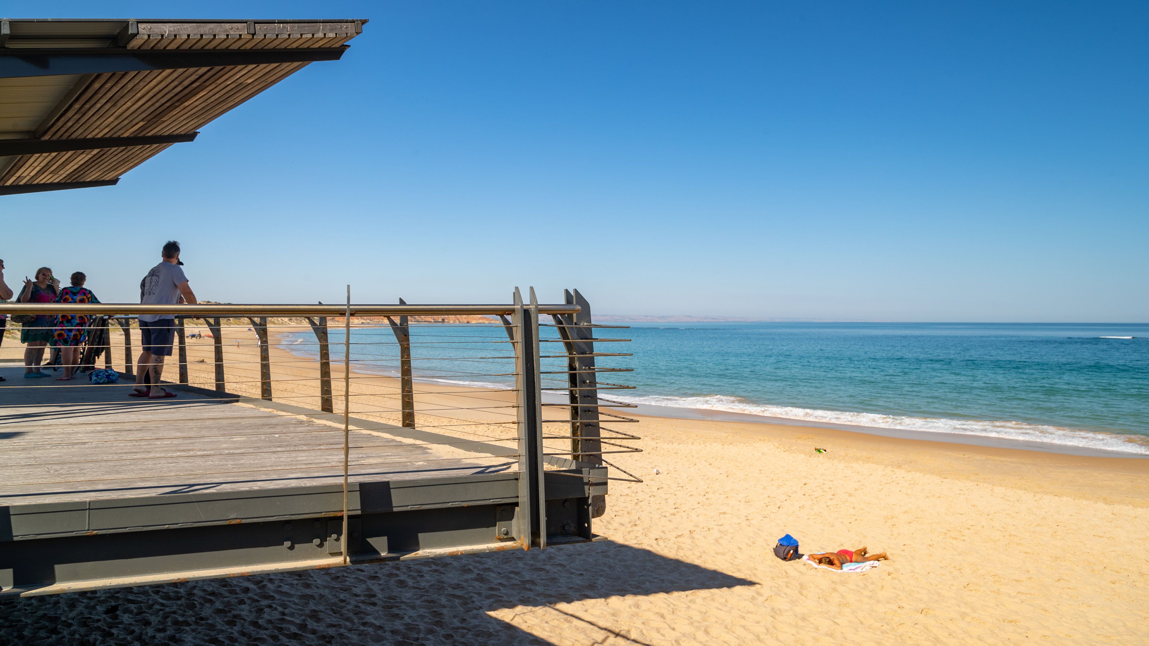 Port Noarlunga featuring general coastal views and a sandy beach