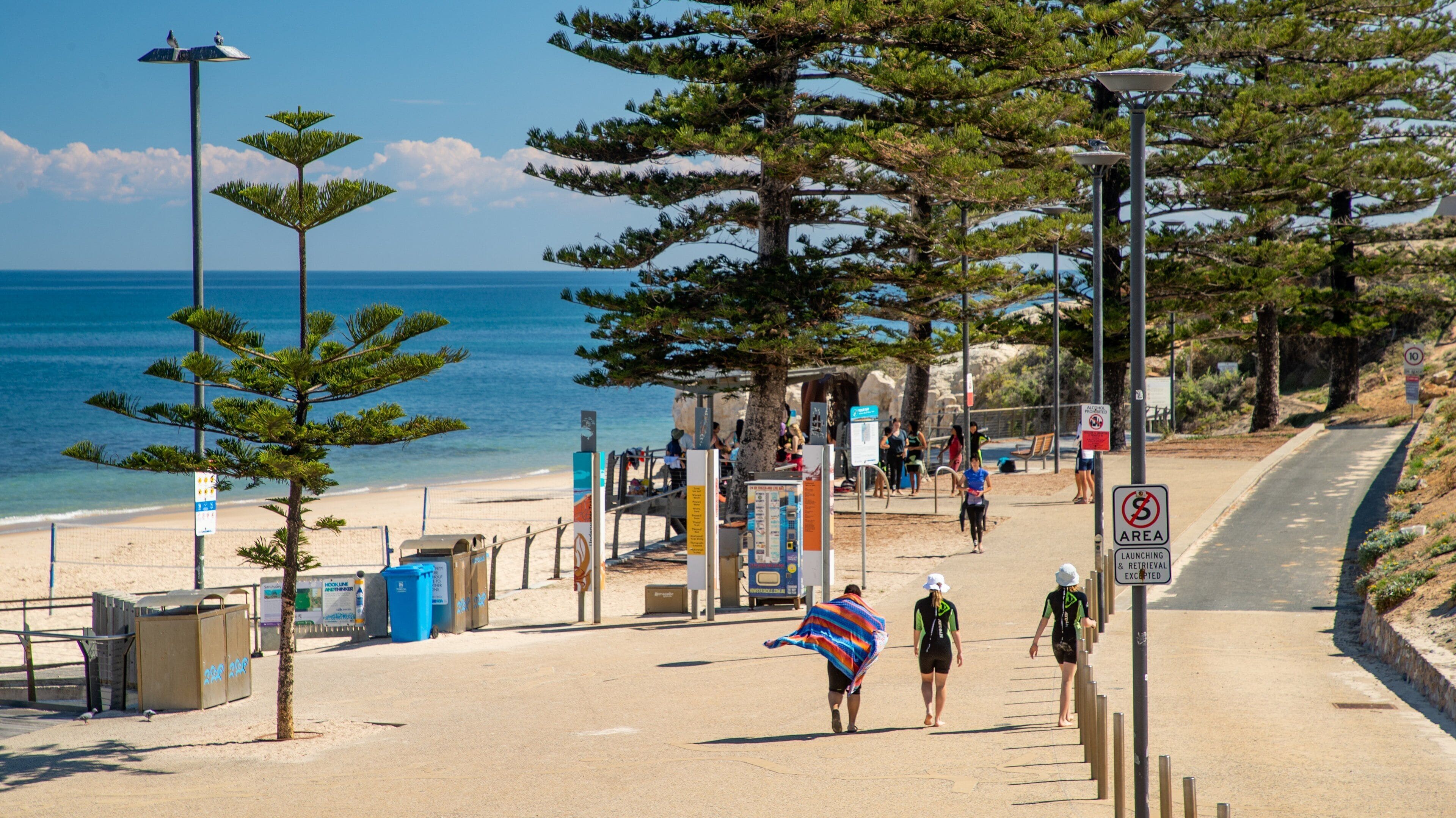 Port Noarlunga featuring a beach and general coastal views