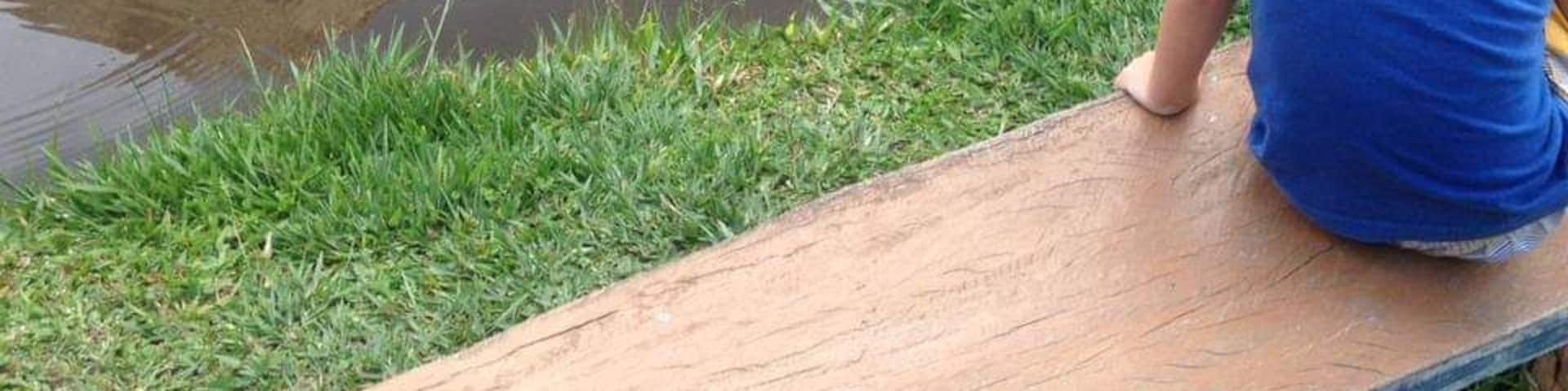 My nephew Amon was looking at the water