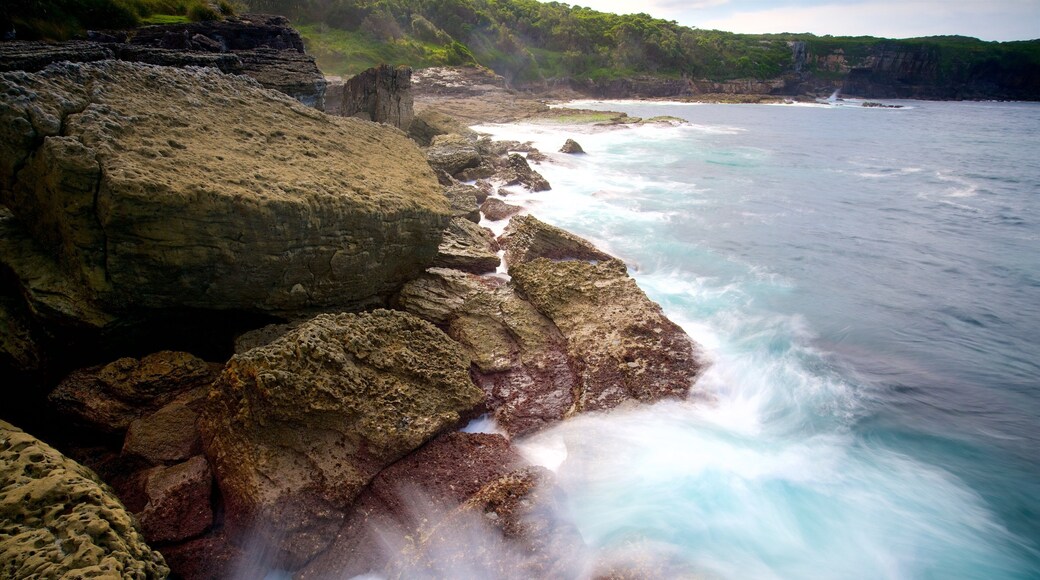 Parque Nacional de Booderee ofreciendo surf y costa escarpada