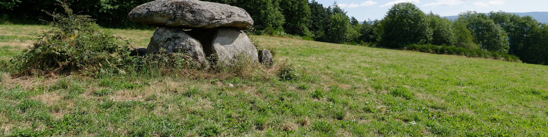 Le dolmen de Boisseyre, dit aussi de la Pierre Couverte, à Ambert (Puy-de-Dôme).
