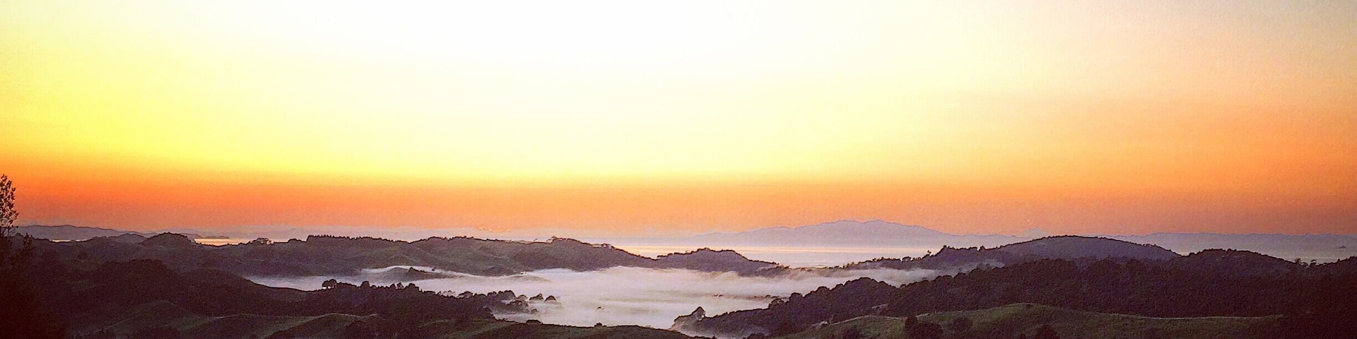 Magnificent misty morning in Puhoi. Wake up on time and don't miss the sunrise!