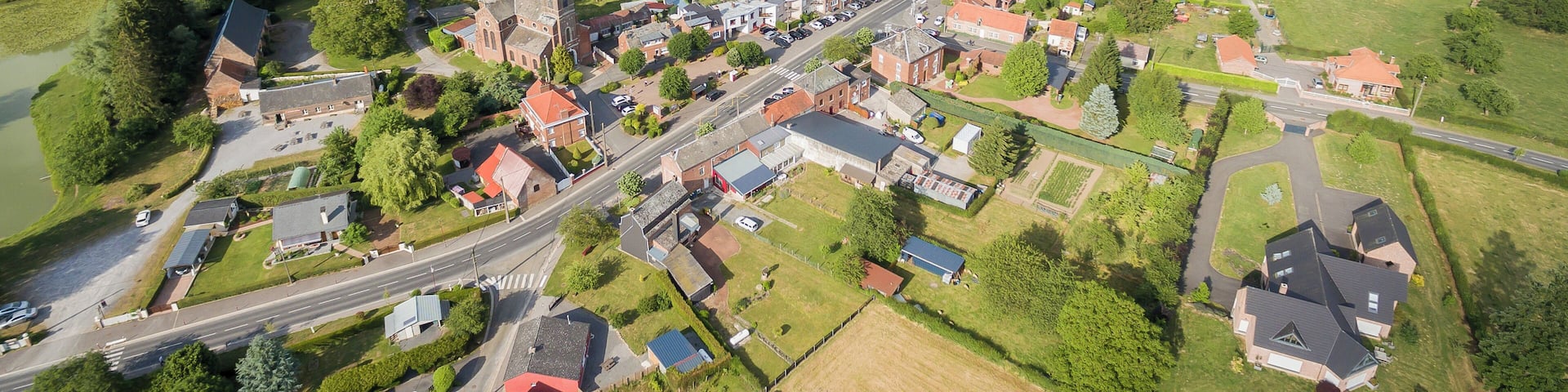 Locquignol (Department Nord, France) from air