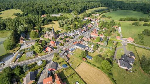 Locquignol (Department Nord, France) from air