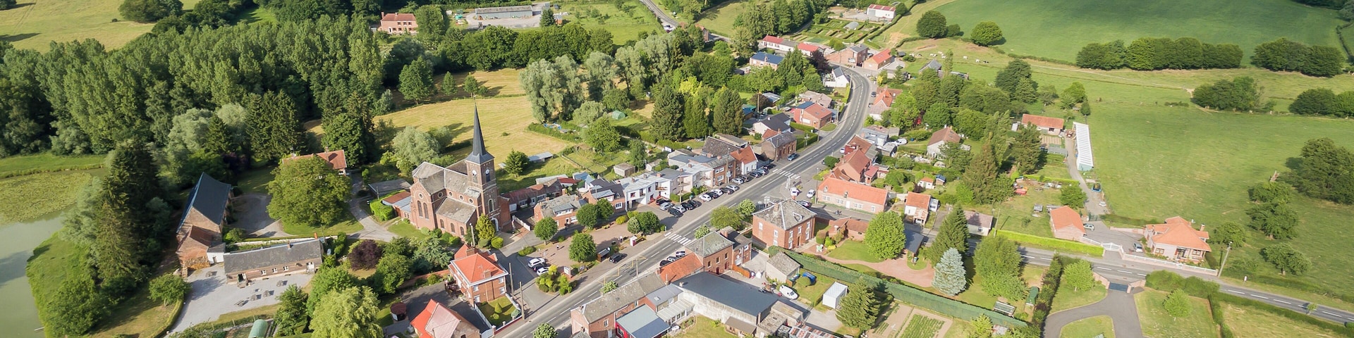 Locquignol (Department Nord, France) from air