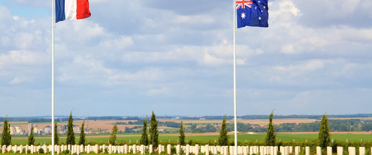 Villers-Bretonneux which includes a cemetery