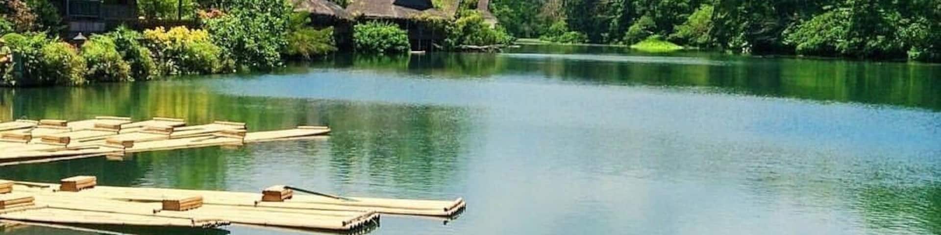 Modern day Nipa hut and bamboo raft in Villa Escudero. #culture