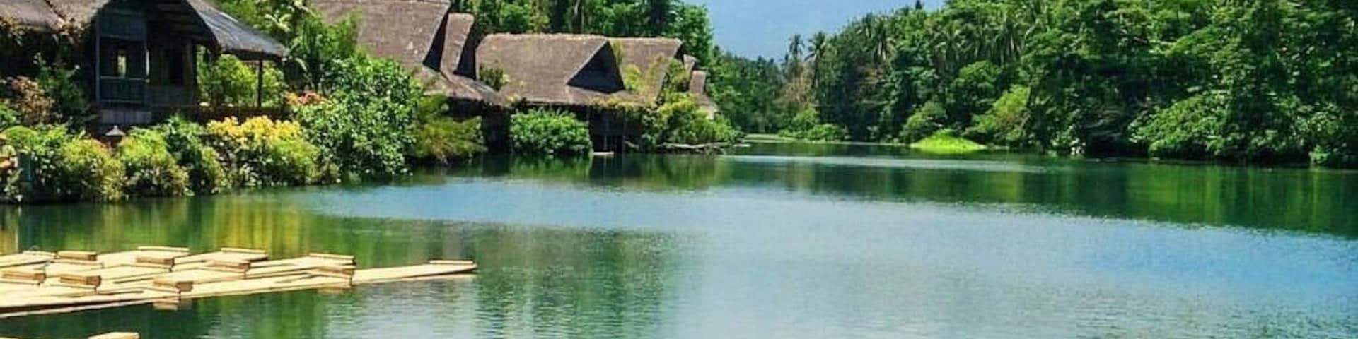 Modern day Nipa hut and bamboo raft in Villa Escudero. #culture