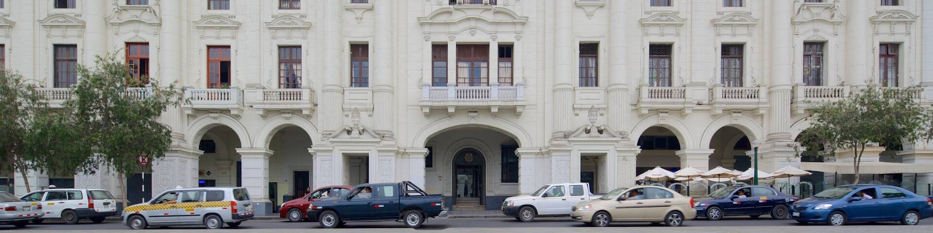 Plaza San Martin which includes street scenes