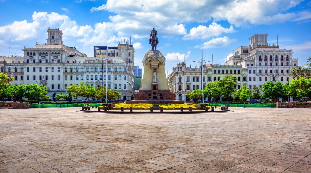 Plaza San Martin square in Lima city, Peru