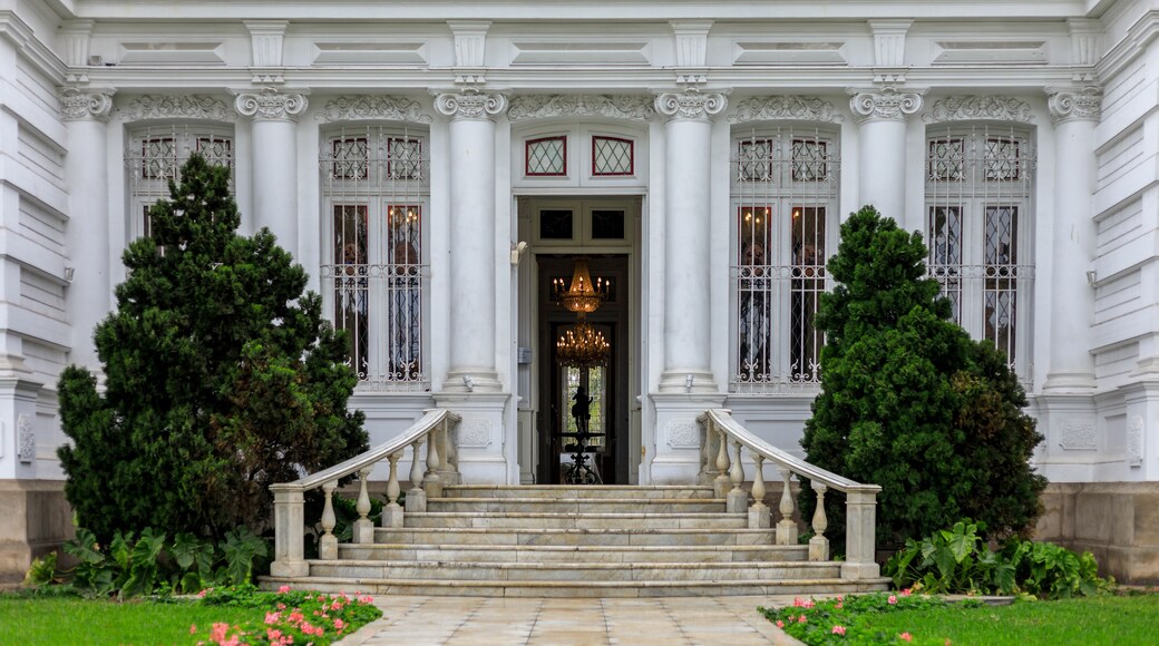 Beautiful main entrance of the Pedro de Osma museum in Barranco district from Lima, Peru