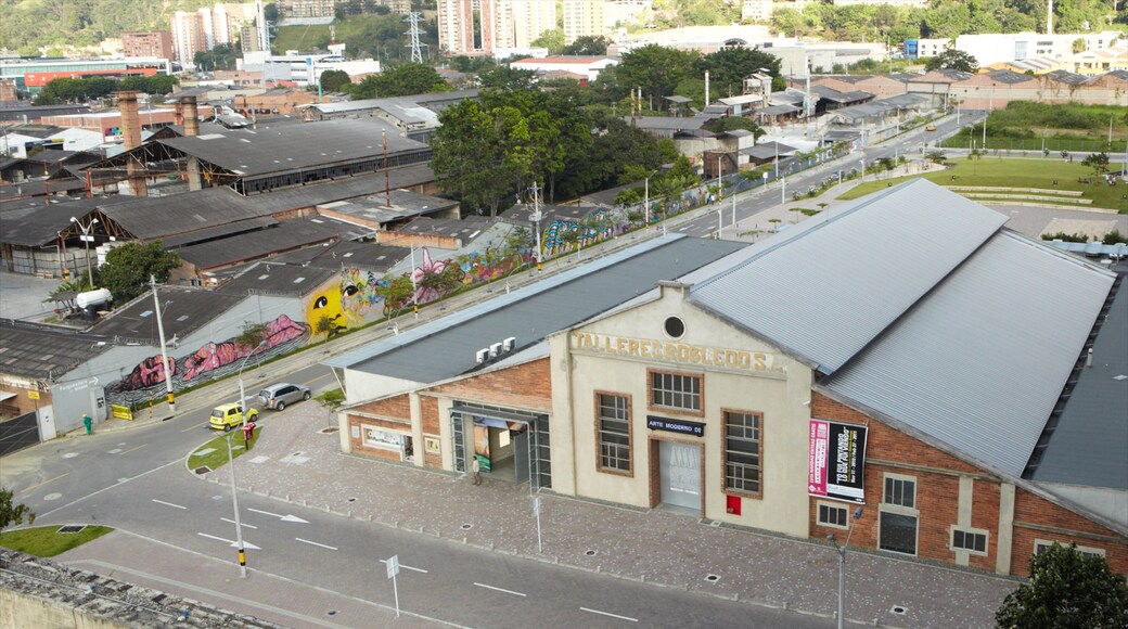 Medellin\'s Museum of Modern Art featuring a city