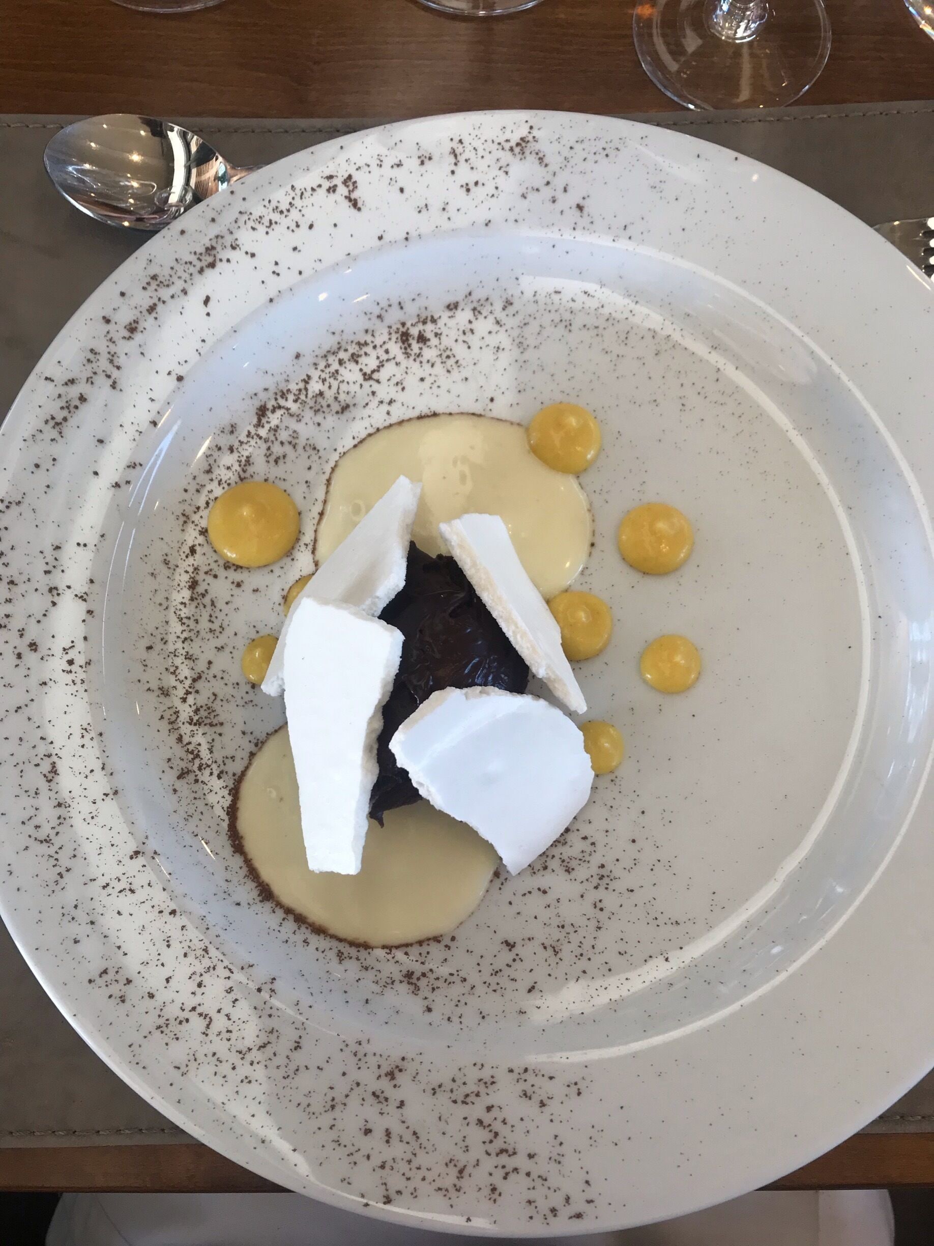 The most incredible meal I’ve had in years! Three courses, menu options, and individual wine pairings for each option. Service, food, and their own olive oil (grown and processed on premises) all matched the caliber of the wine served at this vineyard.