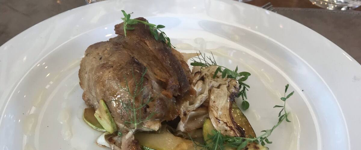 The most incredible meal I’ve had in years! Three courses, menu options, and individual wine pairings for each option. Service, food, and their own olive oil (grown and processed on premises) all matched the caliber of the wine served at this vineyard.