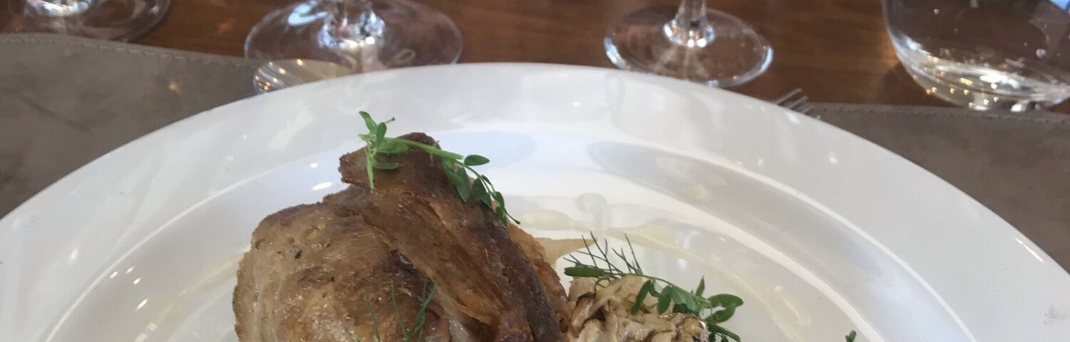 The most incredible meal Iâve had in years! Three courses, menu options, and individual wine pairings for each option. Service, food, and their own olive oil (grown and processed on premises) all matched the caliber of the wine served at this vineyard.