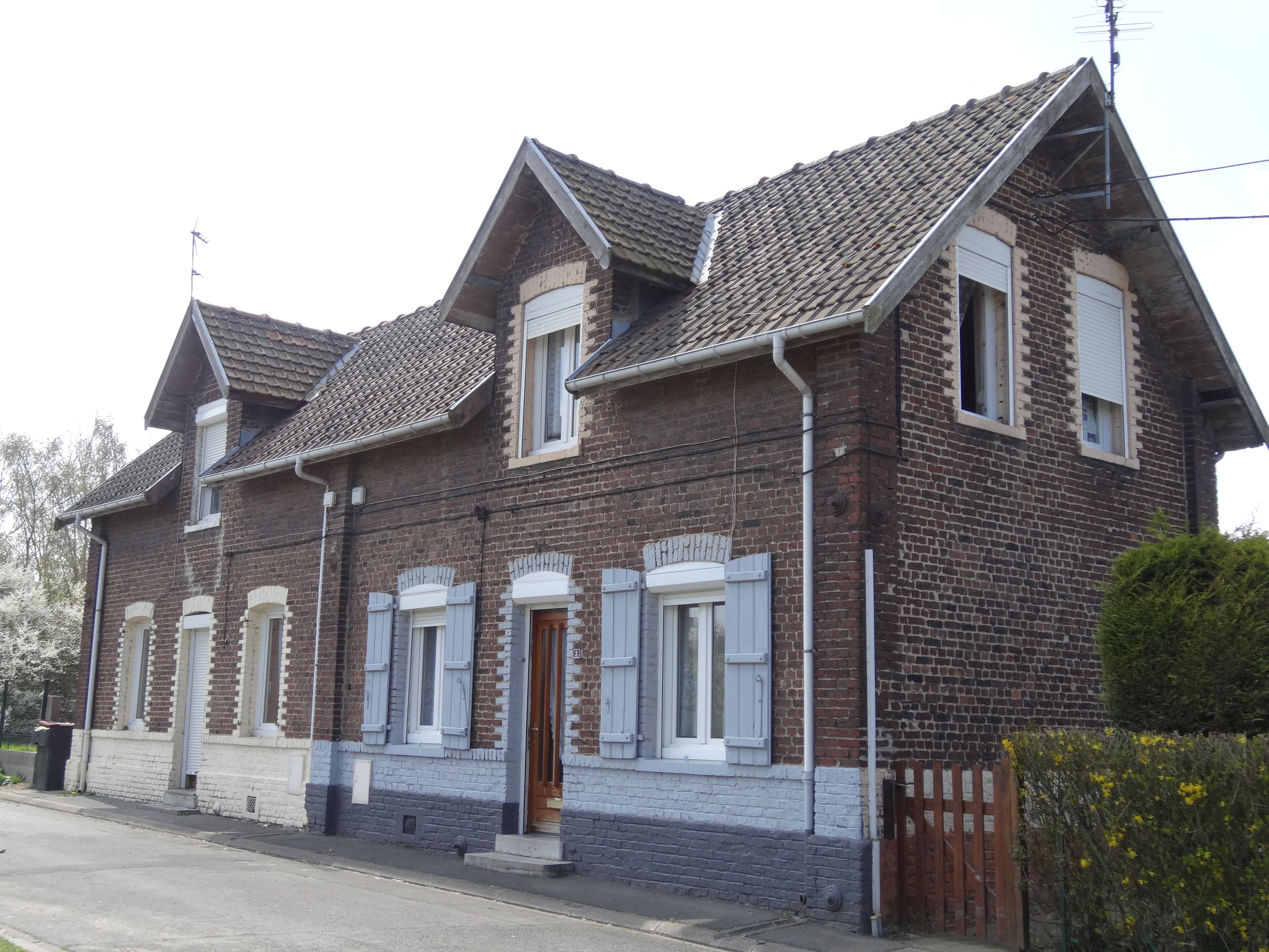 Cité des Brebis de la fosse n° 6 - 6 bis de la Compagnie des mines de Béthune dans le bassin minier du Nord-Pas-de-Calais, Bully-les-Mines et Mazingarbe, Pas-de-Calais, Nord-Pas-de-Calais, France.