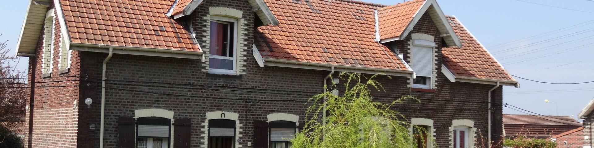 Cité des Brebis de la fosse n° 6 - 6 bis de la Compagnie des mines de Béthune dans le bassin minier du Nord-Pas-de-Calais, Bully-les-Mines et Mazingarbe, Pas-de-Calais, Nord-Pas-de-Calais, France.