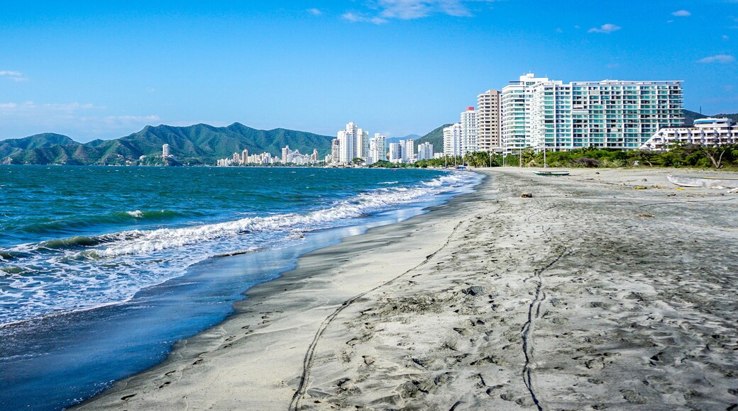 Beautiful Salguero beach in Santa Marta, Colombia