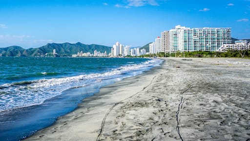 Beautiful Salguero beach in Santa Marta, Colombia