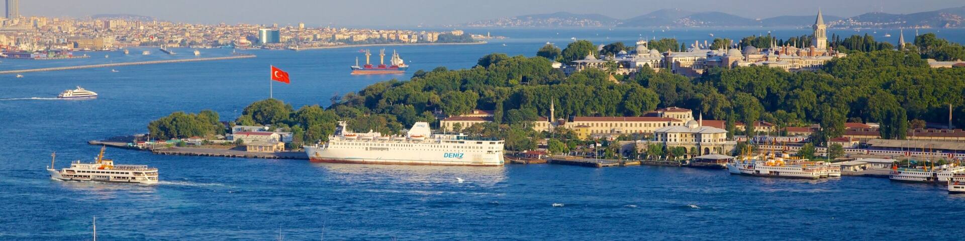 Tokapi Palast das einen Stadt, Bucht oder Hafen und Fluss oder Bach