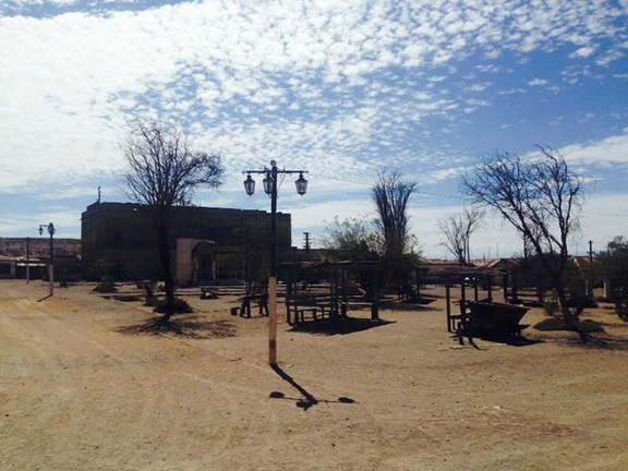 The main plaza of the deserted mining town Humberstone. About 30 minute bus ride from Iquique. Buses leave from Mercado centenario and cost 2000 pesos. They leave you right next to the town and you can spend hours and hours exploring the buildings and artifacts found in the town. Buses leave every 20 min.