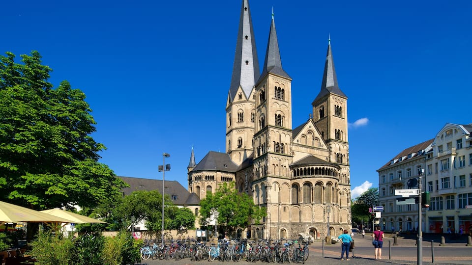 Bonn Minster featuring a church or cathedral and heritage architecture