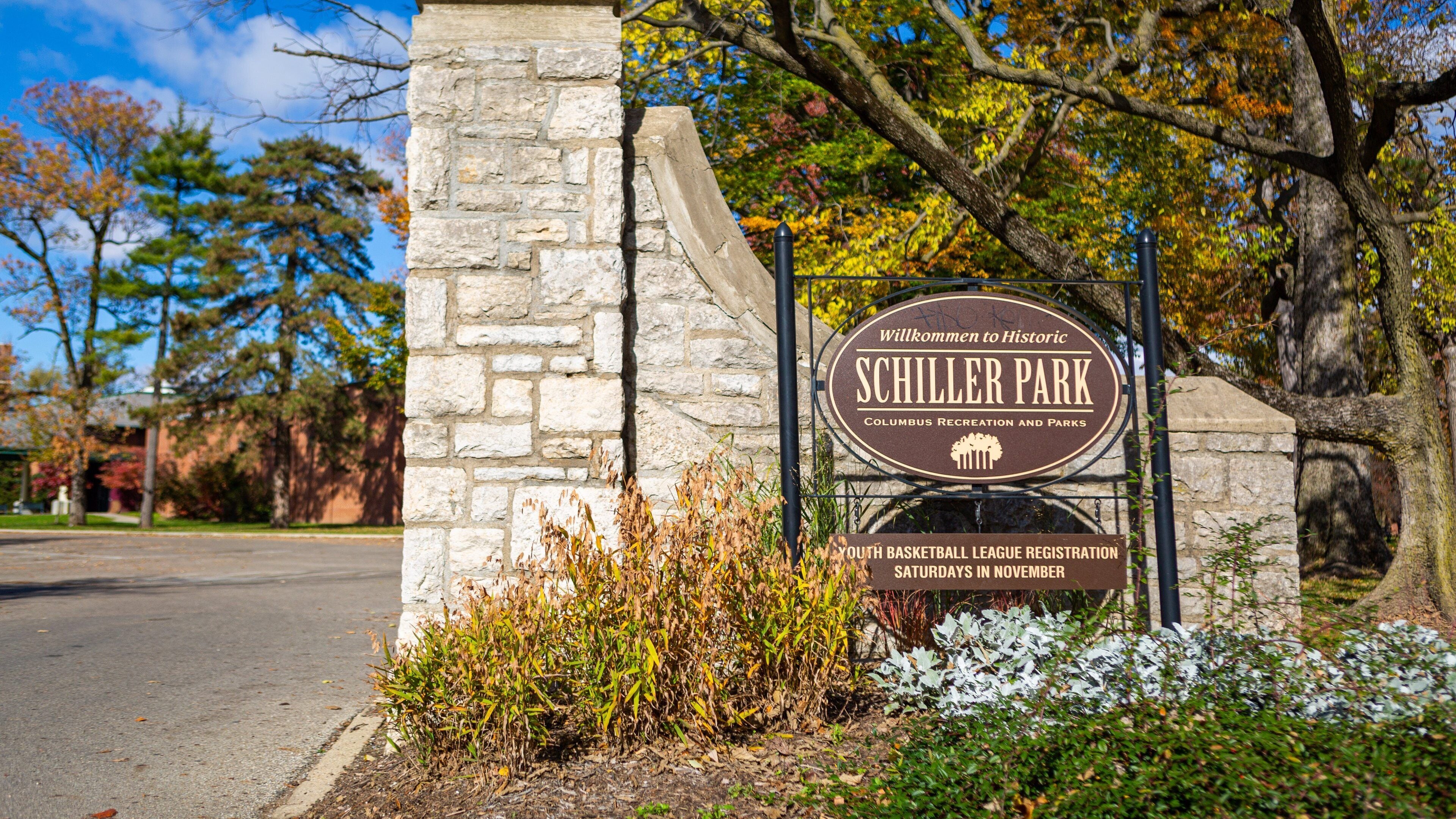 Schiller Park which includes signage