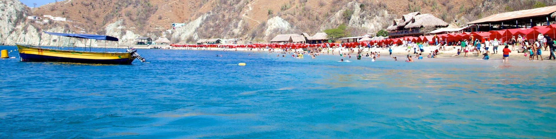 Blanca Beach featuring landscape views, a beach and a bay or harbor