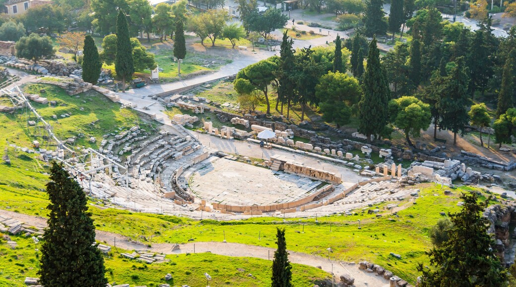 The Theatre of Dionysus view from Acropolis Hill of Athens