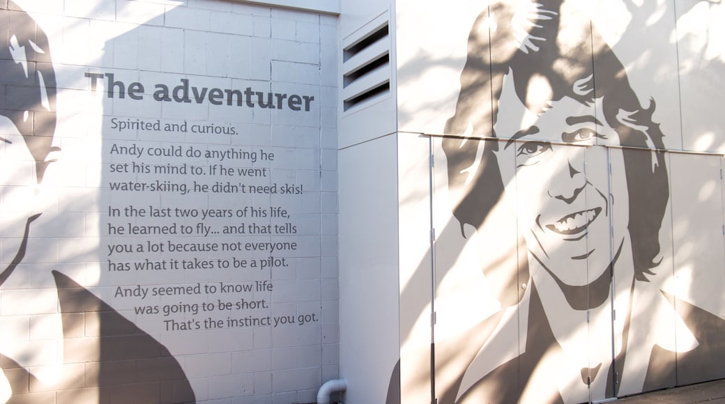 Bee Gees Way som inkluderer utendørs kunst