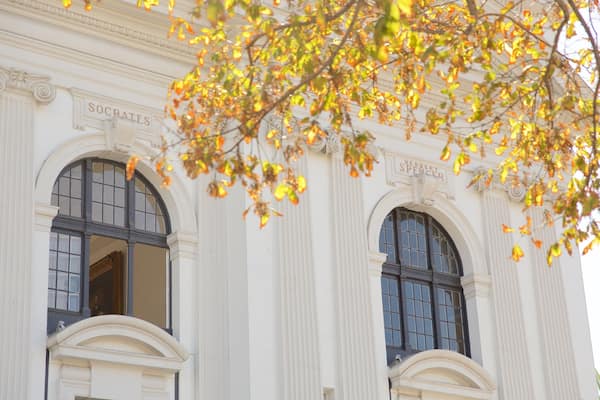 Biblioteca Santiago Severin showing heritage elements