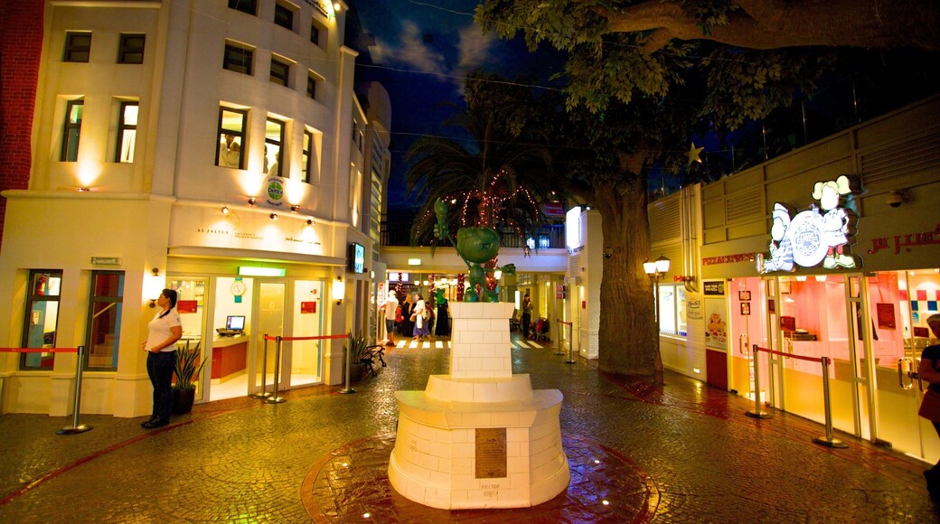 KidZania showing interior views, night scenes and street scenes