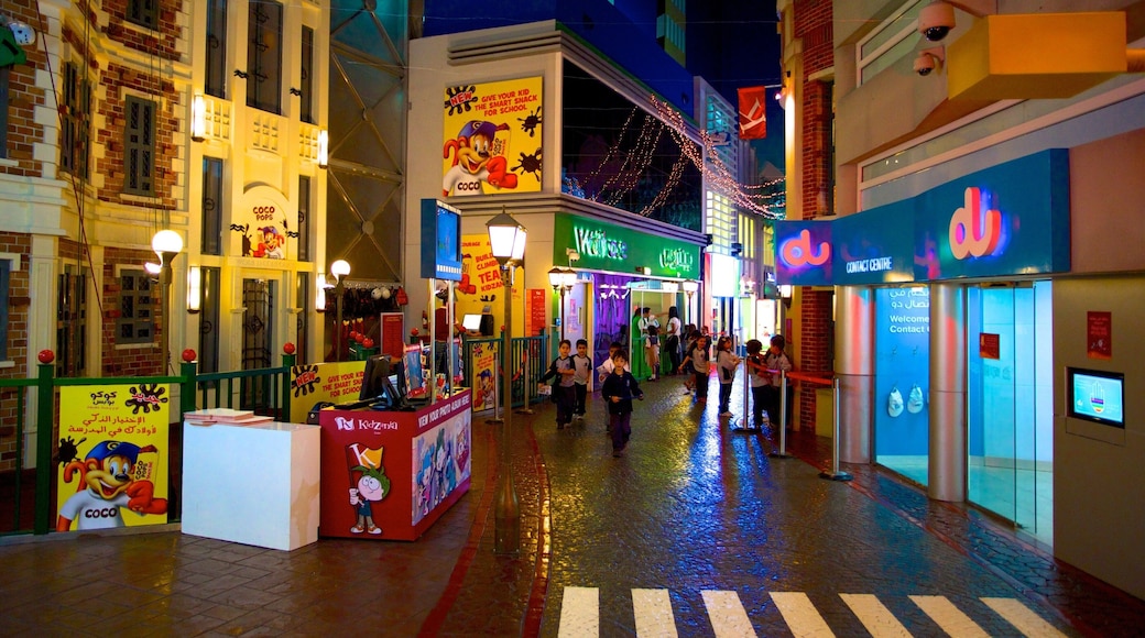 KidZania featuring street scenes, interior views and night scenes