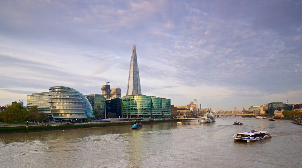 The Shard featuring landscape views, a ferry and a river or creek